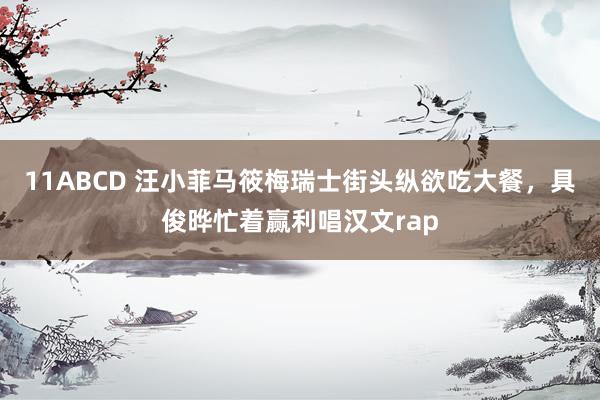 11ABCD 汪小菲马筱梅瑞士街头纵欲吃大餐，具俊晔忙着赢利唱汉文rap