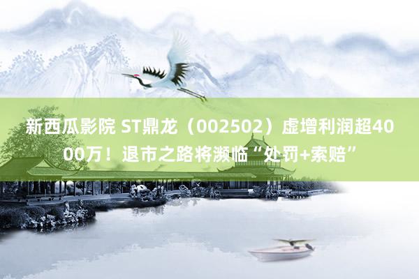 新西瓜影院 ST鼎龙（002502）虚增利润超4000万！退市之路将濒临“处罚+索赔”