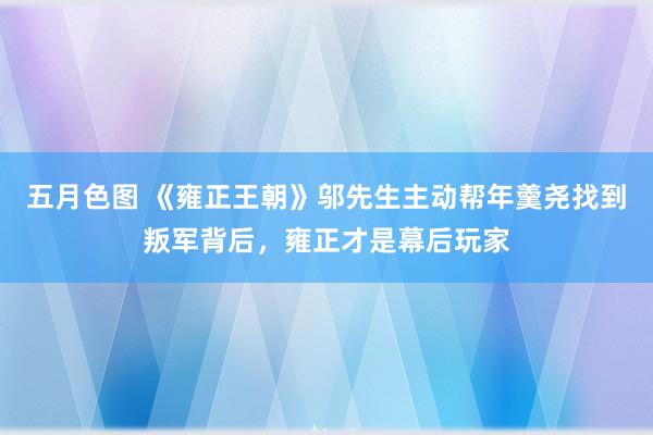 五月色图 《雍正王朝》邬先生主动帮年羹尧找到叛军背后，雍正才是幕后玩家