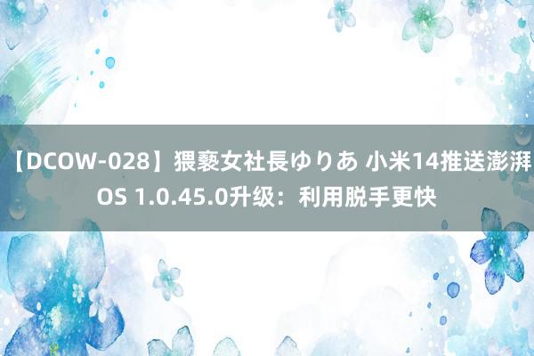 【DCOW-028】猥褻女社長ゆりあ 小米14推送澎湃OS 1.0.45.0升级：利用脱手更快